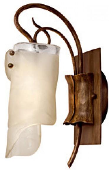 Soho 1-light Brown Hammered Ore Ice Glass Light Fixture